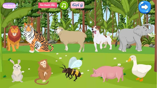 trò chơi từ vựng tiếng Anh về động vật
